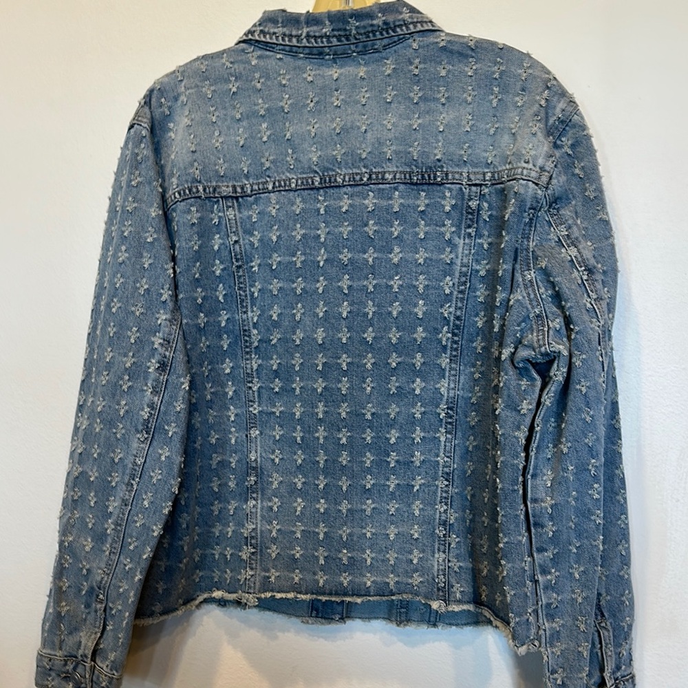 “Tribal Jeans” Ladies Denim Star Pattern Jacket-NWT - Picture 4 of 11